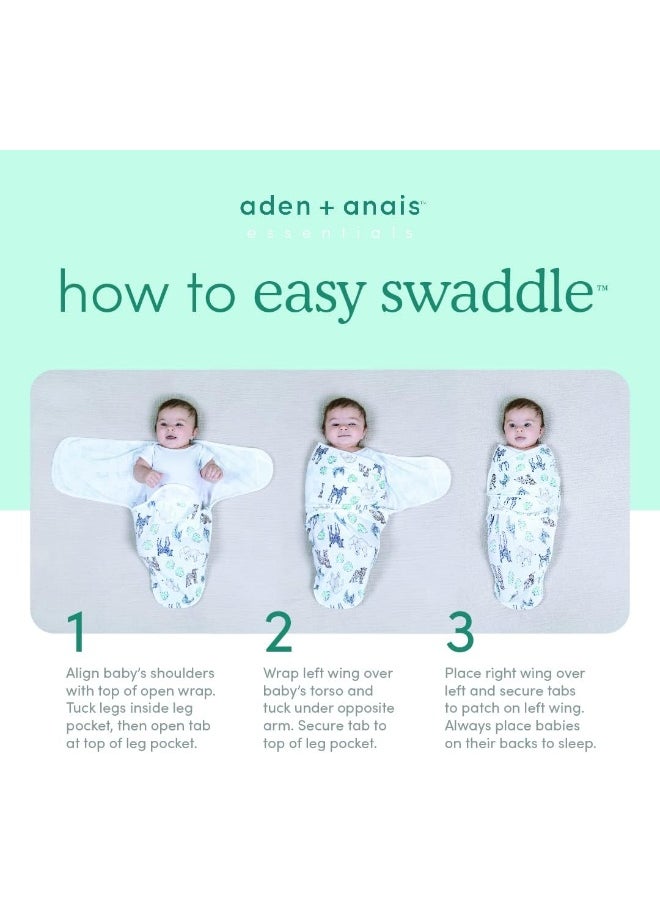 aden + anais aden + anais Essentials Easy Wrap Swaddle, Cotton Knit Baby Wrap, Newborn Wearable Swaddle Sleep Sack  - Image 5