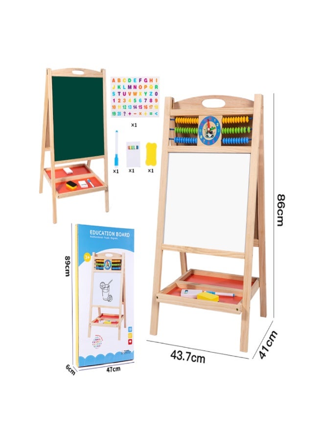 Factory Price لوحة إيسيل خشبية مغناطيسية مزدوجة الجوانب بسعر المصنع للأطفال مع ملحقات - 86 سم × 43.7 سم × 41 سم - Image 5