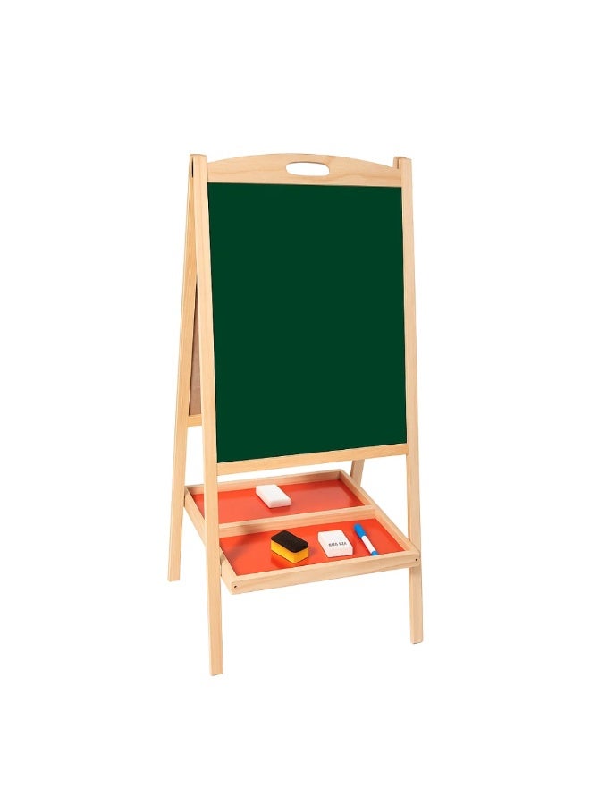 Factory Price لوحة إيسيل خشبية مغناطيسية مزدوجة الجوانب بسعر المصنع للأطفال مع ملحقات - 86 سم × 43.7 سم × 41 سم - Image 3