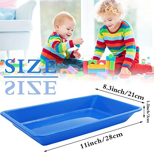 Bvrbaory 10 Pack Plastic Art Trays: 8 Color Sensory Trays for Kids Crafts & DIY Projects - Image 2