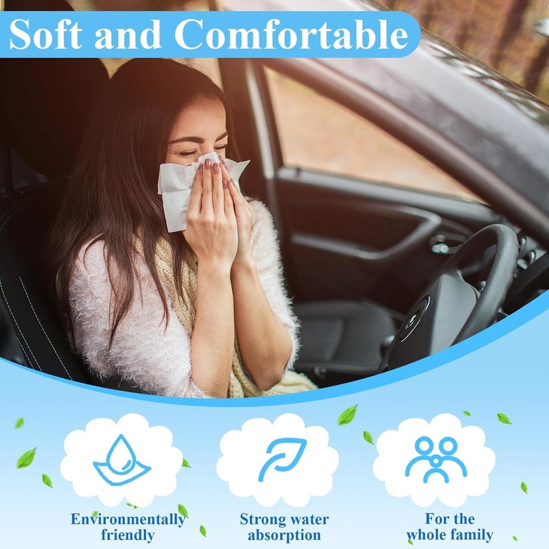 BIRDLINE Car Tissue Paper Refill for Dispenser Box | Disposable, Ultra-Soft And Smooth Facial Tissues | 2-Ply Facial Napkin Refills For Car Visor Tissue Holder | (100 Pulls). (200 TISSUE PAPER) - Image 3