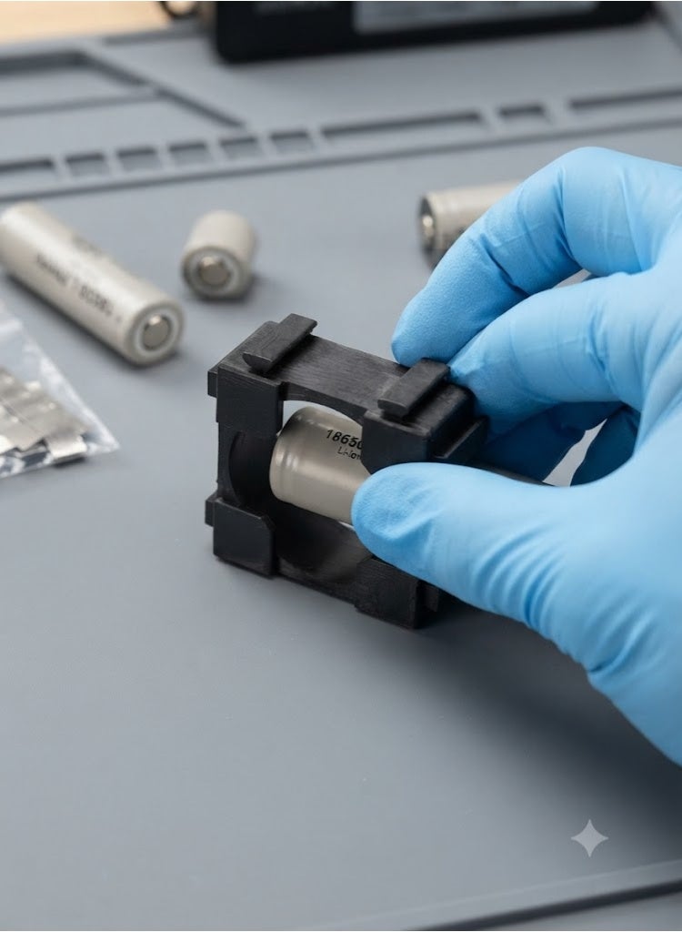 KNP 18650 Battery Spacer Holder, Single Cell Holder for Lithium-Ion Battery Pack Assembly - Image 3