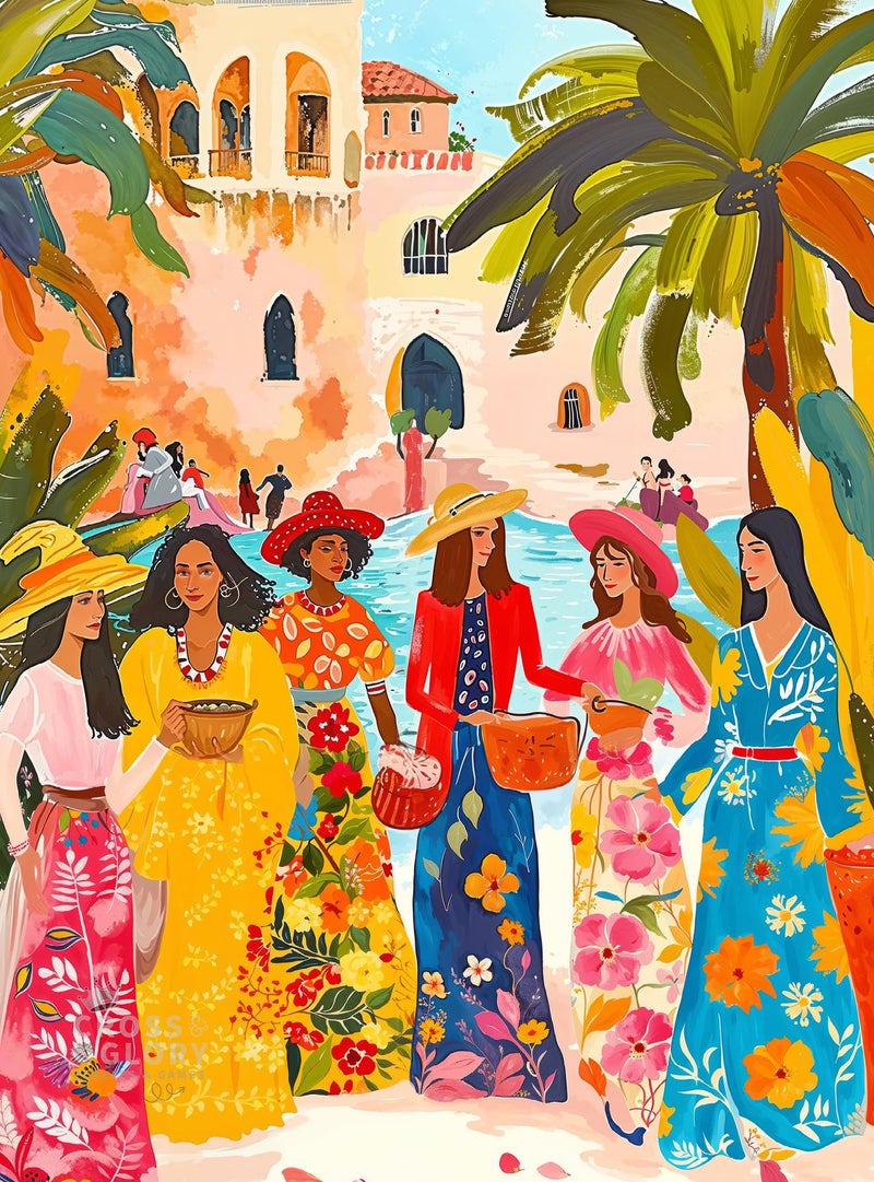Cross & Glory Cross Glory Saharan Sun Fashion Under The Palms 1000 Piece Jigsaw Puzzle for Adults Moroccan Desert Theme Vibrant Colors Ideal for Adult Puzzle Enthusiasts - Image 3