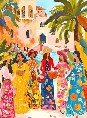 Cross & Glory Cross Glory Saharan Sun Fashion Under The Palms 1000 Piece Jigsaw Puzzle for Adults Moroccan Desert Theme Vibrant Colors Ideal for Adult Puzzle Enthusiasts - Image 1