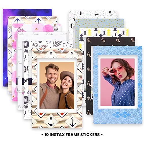 Moshify Fujifilm Instax Mini Film - Fuji Film Instant Film - Twin Pack (20 Sheets) - Bundled with Moshify 20 Colorful Sticker Frames - Image 3