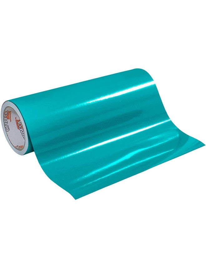ORACAL 12" X 10 Ft Roll Of Glossy Oracal 651 Permanent Adhesivebacked Vinyl For Craft Cutters Punches And Vinyl Sign Cutters (Turquoise)