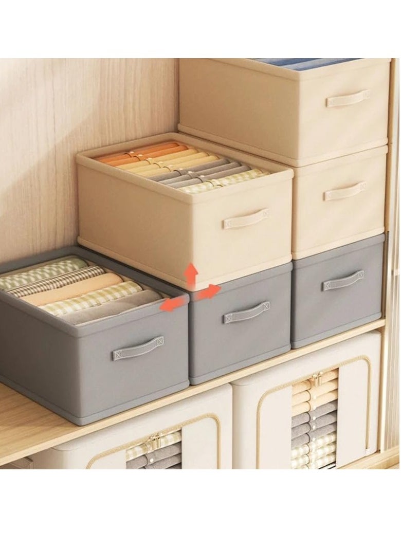 DUNISO - Wardrobe Clothes Organizer,Multifunctional Foldable Storage Box without Lid，Moisture and Mold Prevention，for Storing Shirts, T Shirts, Socks, Underwear, Documents - Image 1