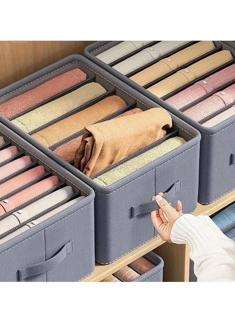 DUNISO - Wardrobe Clothes Organizer,Multifunctional Foldable Storage Box without Lid，Moisture and Mold Prevention，for Storing Shirts, T Shirts, Socks, Underwear, Documents - Image 1