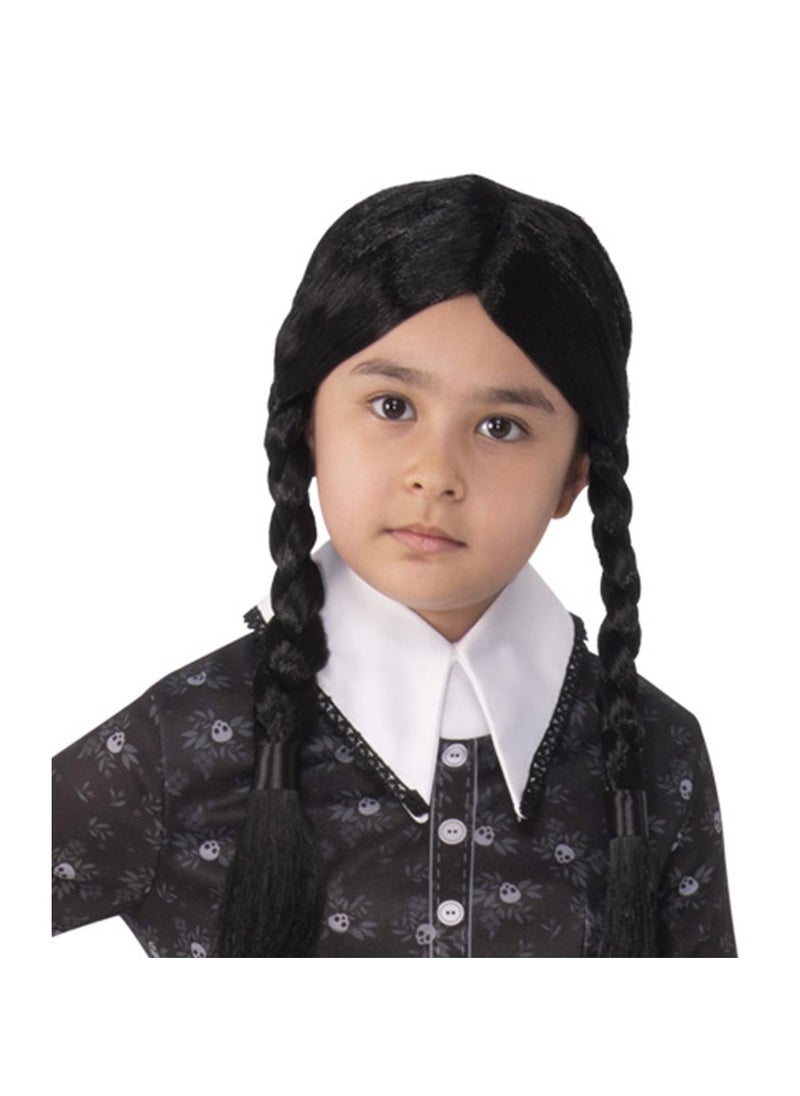 Rubies - Official Licensed Wednesday Addams Fancy Dress for Girls 7-8 Years, Theme Party, Roleplay, Dress-Up and Halloween Child Costume - Image 1