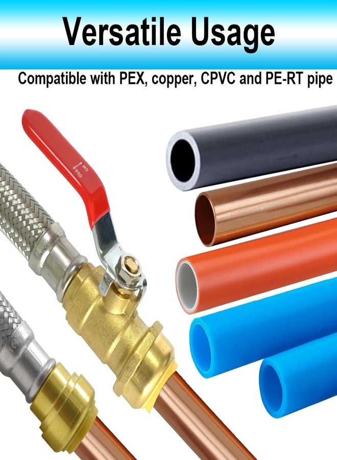 TT FLEX 24 inch Water Heater Connector Kit 3/4" Ball Valve x 3/4" FIP, Water Heater Supply Line, Stainless Steel Braided Flexible Water Heater Hose, Push to Connect Brass Plumbing Fitting - Image 2