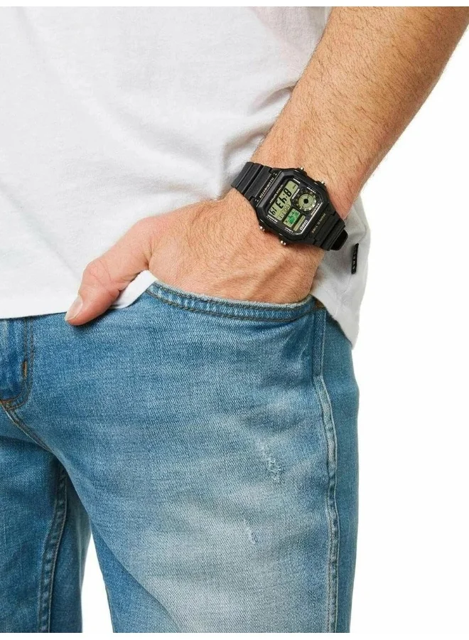 كاسيو Men's Casio Men's Watch - AE-1200WH-1BVDF Grey Dial, Black Band للرجال