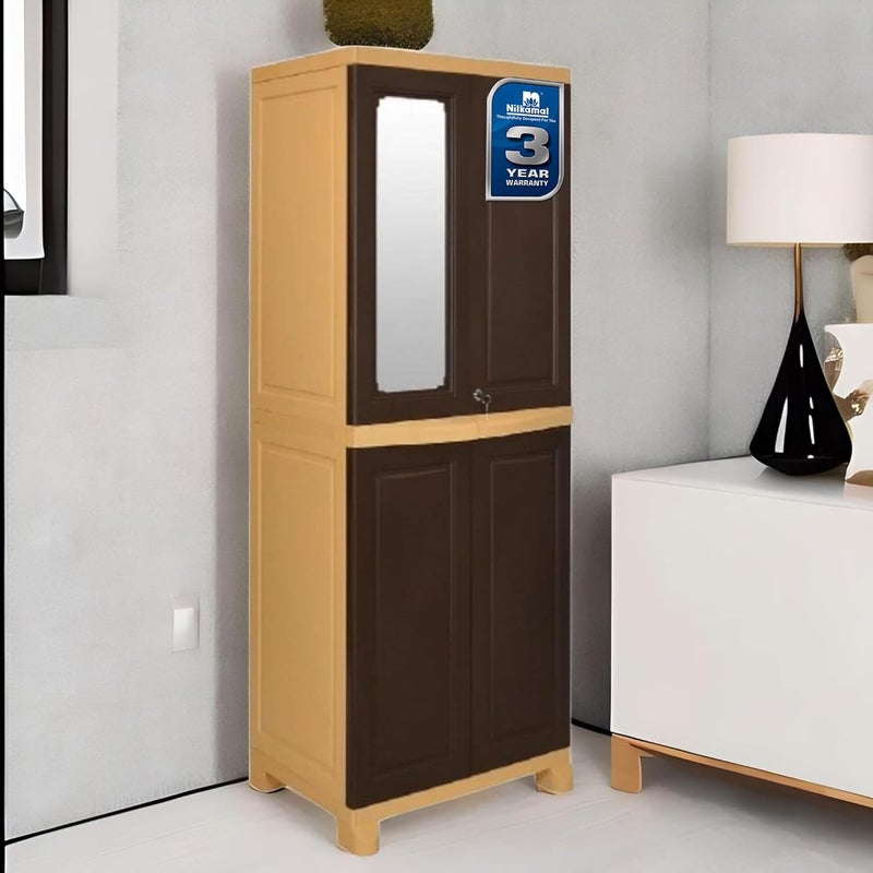 NILKAMAL Nilkamal Freedom Big 1 FB1M Plastic Big Mirror Cabinet for Storage3Years WarrantySpace Clothes OrganizerShelvesCupboardWardrobeLiving RoomAdult Kidsfor Home KitchenOffice  - Image 2
