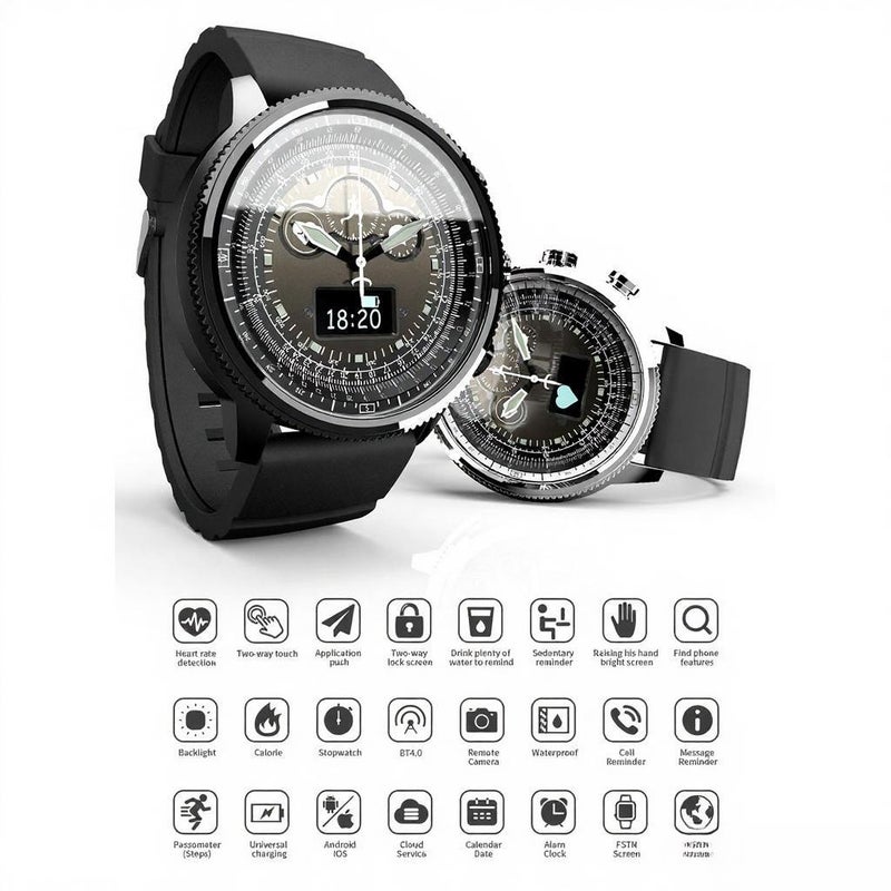 MOKA Smart Watch Sport Band Fitness Tracker Heart Rate Calories Sensor BT Pedometers Information Reminder Digital Men Clock for iOS Android Phone Smartband - Image 2