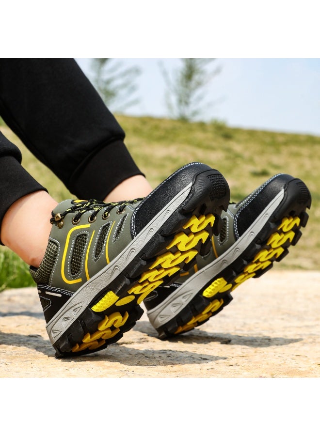 Men's steel-toe safety shoes, lightweight and comfortable, puncture-proof and slip-resistant, wear-resistant and durable, comfortable for long periods of standing, lightweight and breathable, work shoes that can also be worn as fashionable athletic shoes. - Image 3