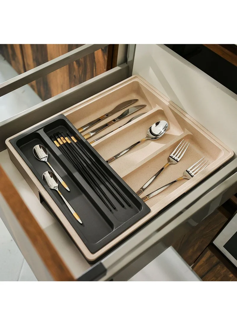 دانوب هوم Danube Essential Expandable Cutlery & Utensil Tray - Grey