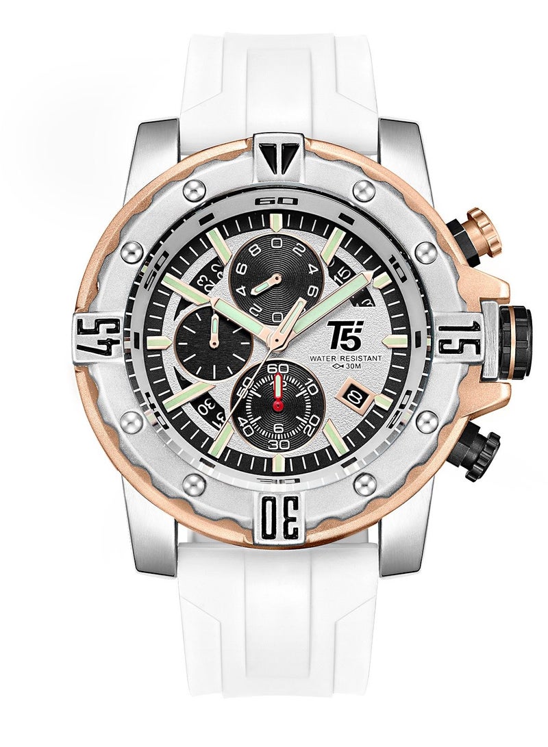 T5 Men's Chronograph Silicone strap Watch