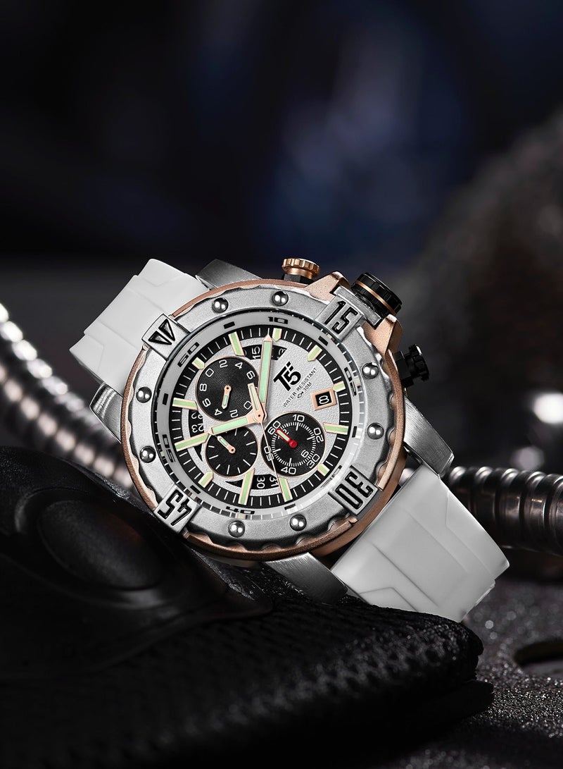 T5 Men's Chronograph Silicone strap Watch