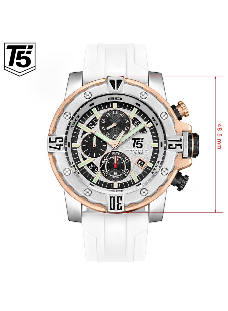 T5 Men's Chronograph Silicone strap Watch
