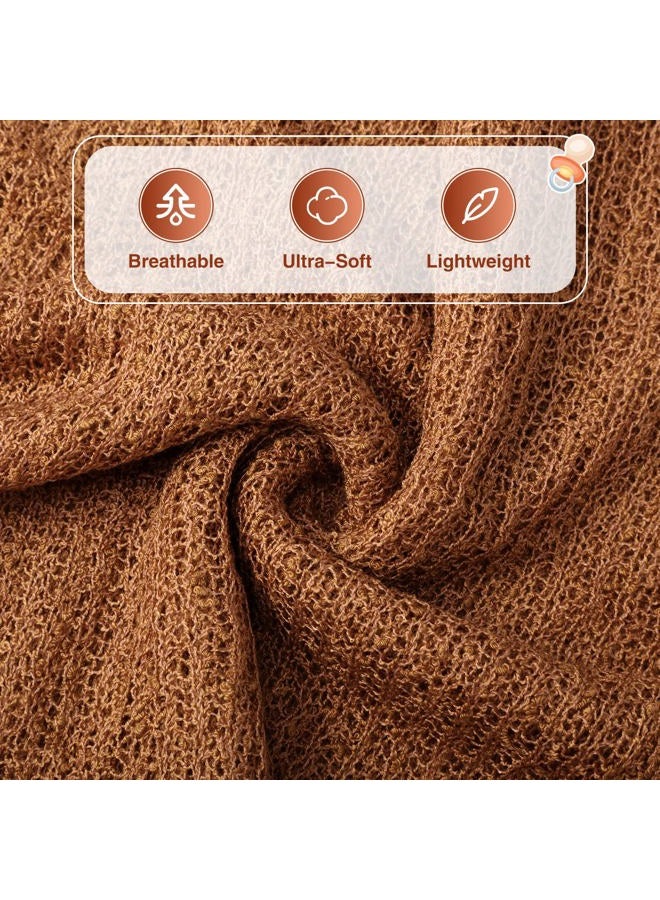 Tudomro 6 Pcs 15.8 x 59'' Newborn Baby Stretch Wraps Set 6 Colors Baby Photography Props Unisex Newborn Long Ripple Wrap Photo Blanket for Girl Boy Christmas DIY Photography(Elegant Color) - Image 3