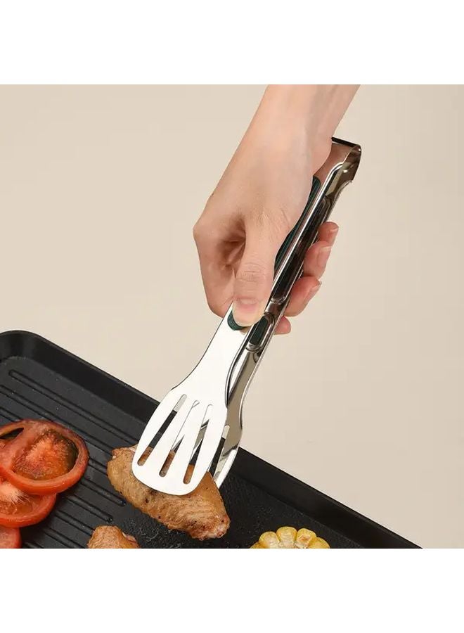 2pcs 11in Stainless Steel Food Clips With Silicone Handles For Buffet BBQ Steak - Image 5