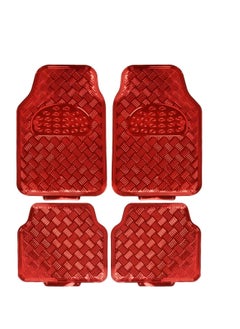 California formula-T Car Mats Metallic  Red 4 Pieces  - Image 1