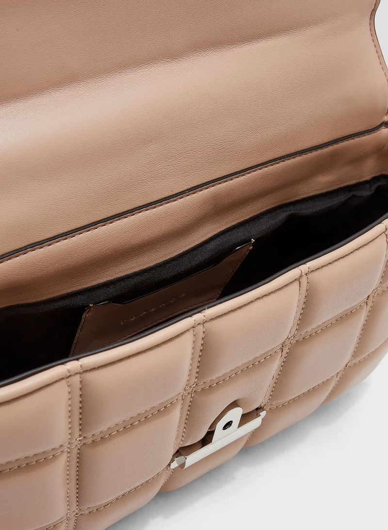 TOPSHOP SABRINA Pink Quilted Shoulder Bag