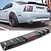 DREAMOTOR 34 Car Rear Bumper Lip Universal Rear Diffuser Shark Fin Style Flat Diffuser Compatible with Infiniti Ford Acura TL VW Golf Toyota Nissan Chevy Charger SXT RT SRT Not LED Light - Image 2