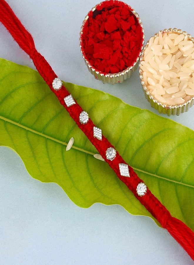 DULCI Handmade Coated Traditional Rakhi Thread Bracelet for Brother Rakshabandhan - Image 3