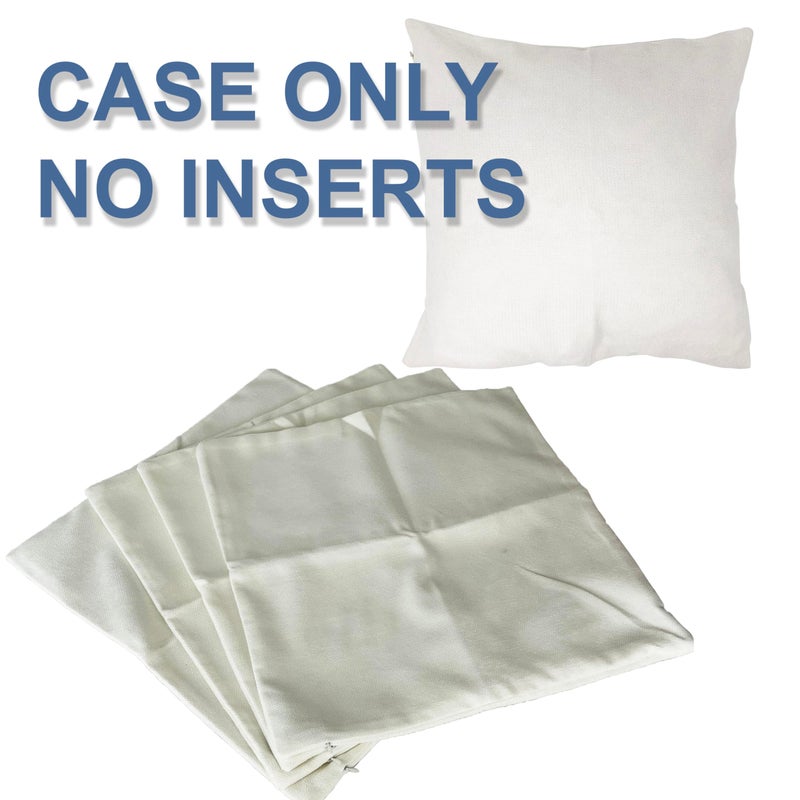allgala allgala Cream (Off White) Throw Pillow Case 4-Pack 18x18 inch Solid Color Decorative Throw Pillow Cover Plain Color Perfect for Couch Sofa Bed Car DIY Decoration  - Image 3