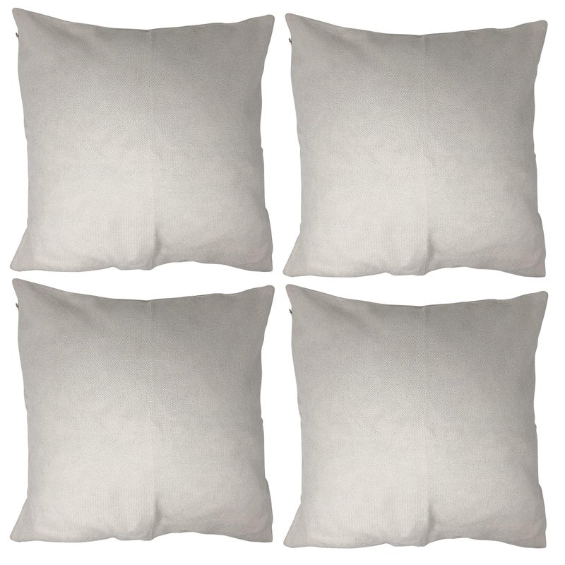 allgala allgala Cream (Off White) Throw Pillow Case 4-Pack 18x18 inch Solid Color Decorative Throw Pillow Cover Plain Color Perfect for Couch Sofa Bed Car DIY Decoration  - Image 1