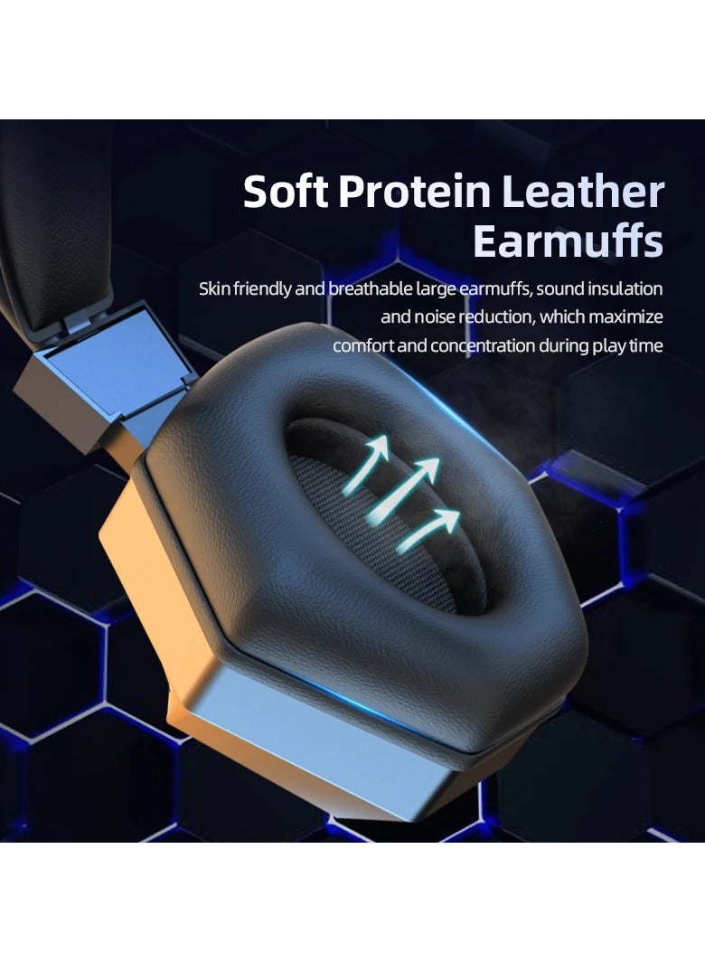 AROAQ Gaming Headphones with LED Light Wired Design 3.5mm Plug Surround Sound and HD Microphone for PC and Laptop - Image 2