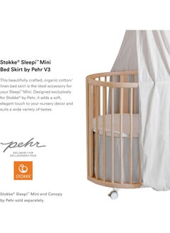 STOKKE Stokke SLEEPI Mini Bed Skirt Pehr V3 Grey  - Image 3