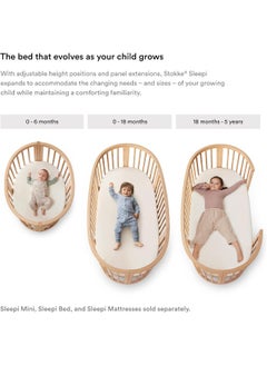 STOKKE Stokke SLEEPI Mini Bed Skirt Pehr V3 Grey  - Image 4
