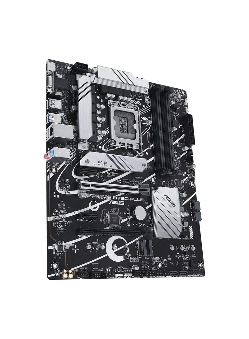 ASUS Prime B760-PLUS ATX Motherboard, Intel LGA 1700 Socket, Intel B760 Chipset, PCIe 5.0, Triple PCIe 4.0 M.2 Slots, DDR5 7200+ Support (Max 192GB), Realtek 2.5Gb Ethernet, USB 3.2 Gen 2x2 Type-C, Thunderbolt USB4 Header, DisplayPort, HDMI™, VGA, Aura Sync RGB Lighting, Intel Turbo Boost Technology, Q-Design, AI Suite 3 | 90MB1EF0-M0EAY0 - Image 3