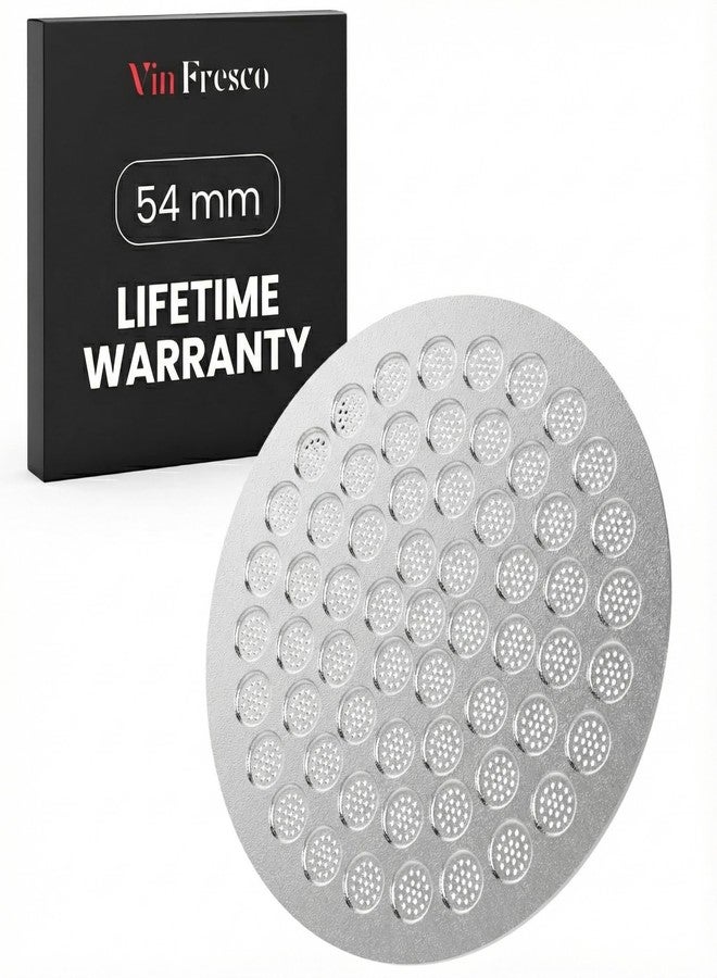 VIN FRESCO Espresso Puck Screen 53.4mm – 316 Stainless Steel Portafilter Filter Screen – Micro-Perforated Coffee Puck Screen for Even Extraction (Silver) - Image 1