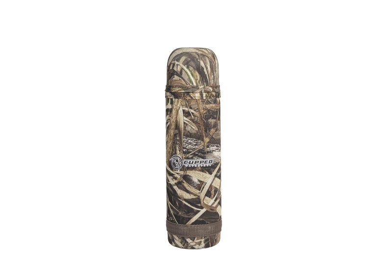 Cupped Waterfowl 1 Liter Hot/Cold Camo Thermos | Realtree MAX-7 Camo - Image 1