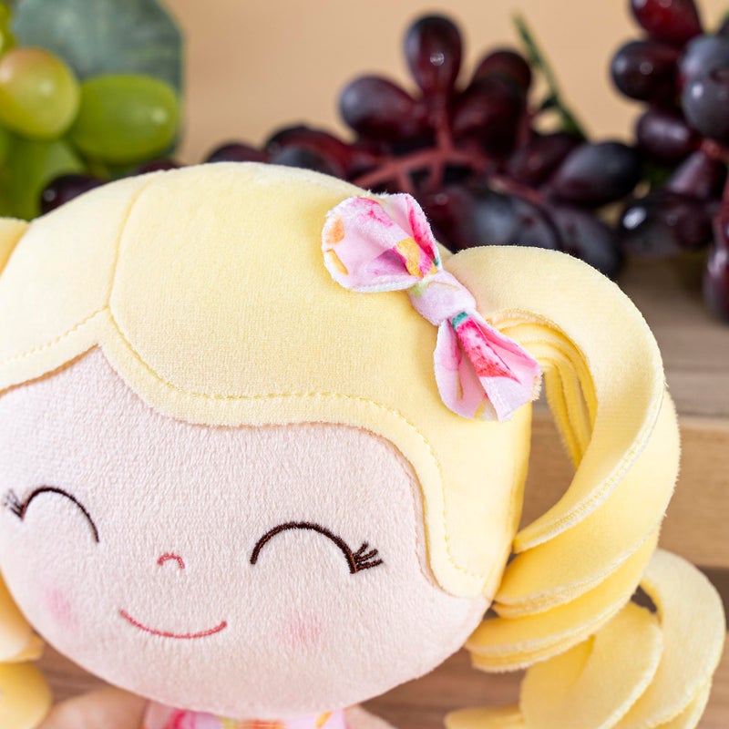 Gloveleya Doll Baby Dolls Soft Rag Doll Baby Girl Gifts Curly Spring Girl - Yellow Hair Ice Cream 12inches - Image 4