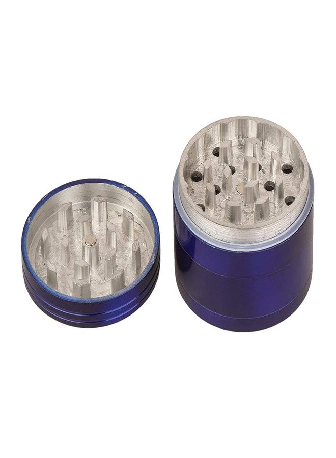 SEPARATE WAY Classic Metallic Herb Crusher, Grinder Medium with Honey Dust Filter with 4 Part (Blue, 42MM) - Image 2