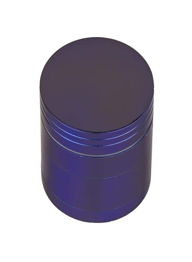 SEPARATE WAY Classic Metallic Herb Crusher, Grinder Medium with Honey Dust Filter with 4 Part (Blue, 42MM) - Image 1