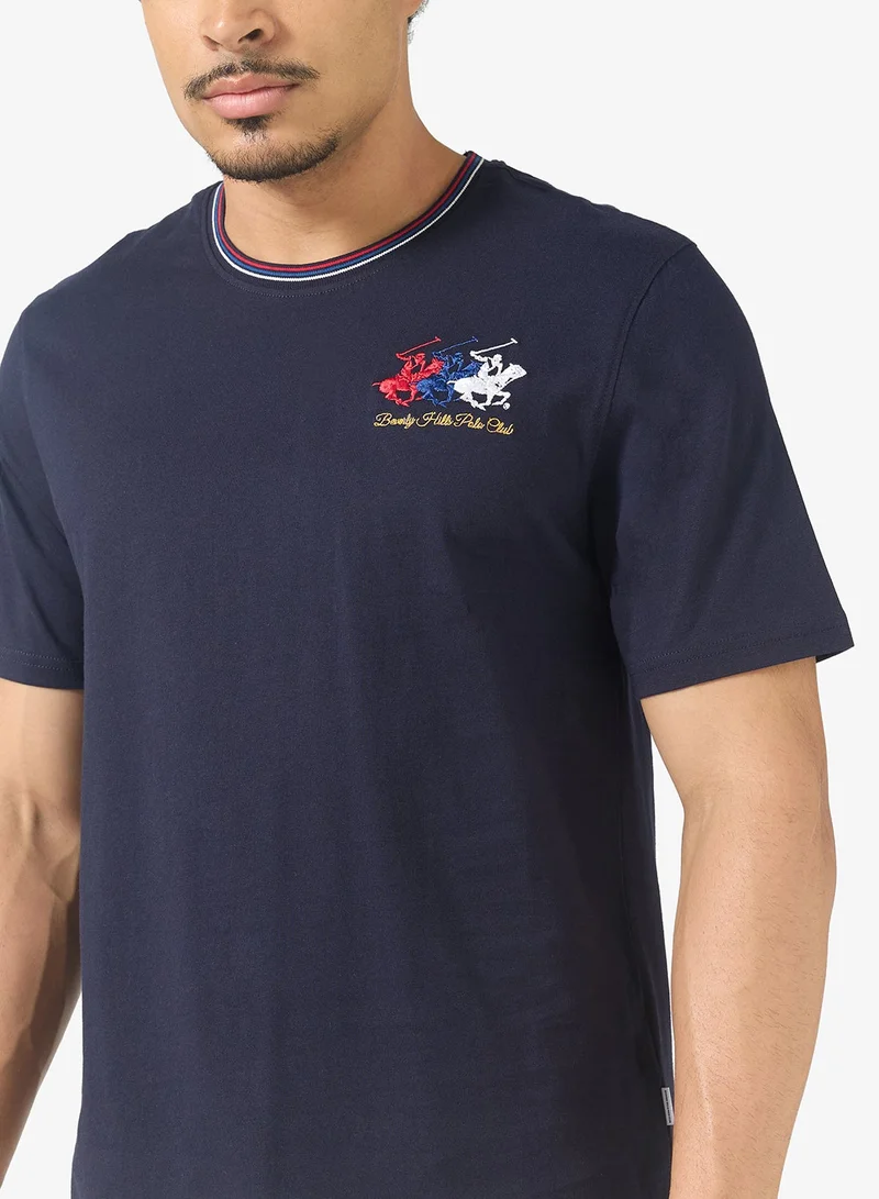 BEVERLY HILLS POLO CLUB  Logo Crew Neck T-Shirt for Men | Best Price UAE