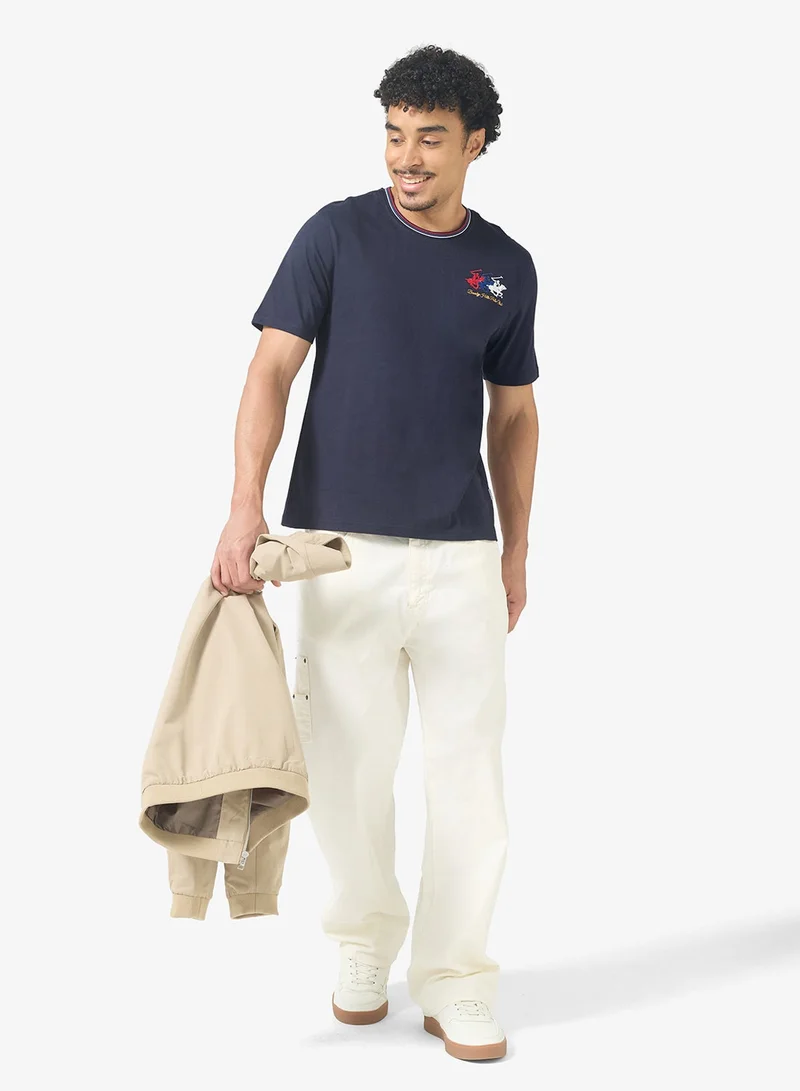 BEVERLY HILLS POLO CLUB  Logo Crew Neck T-Shirt for Men | Best Price UAE
