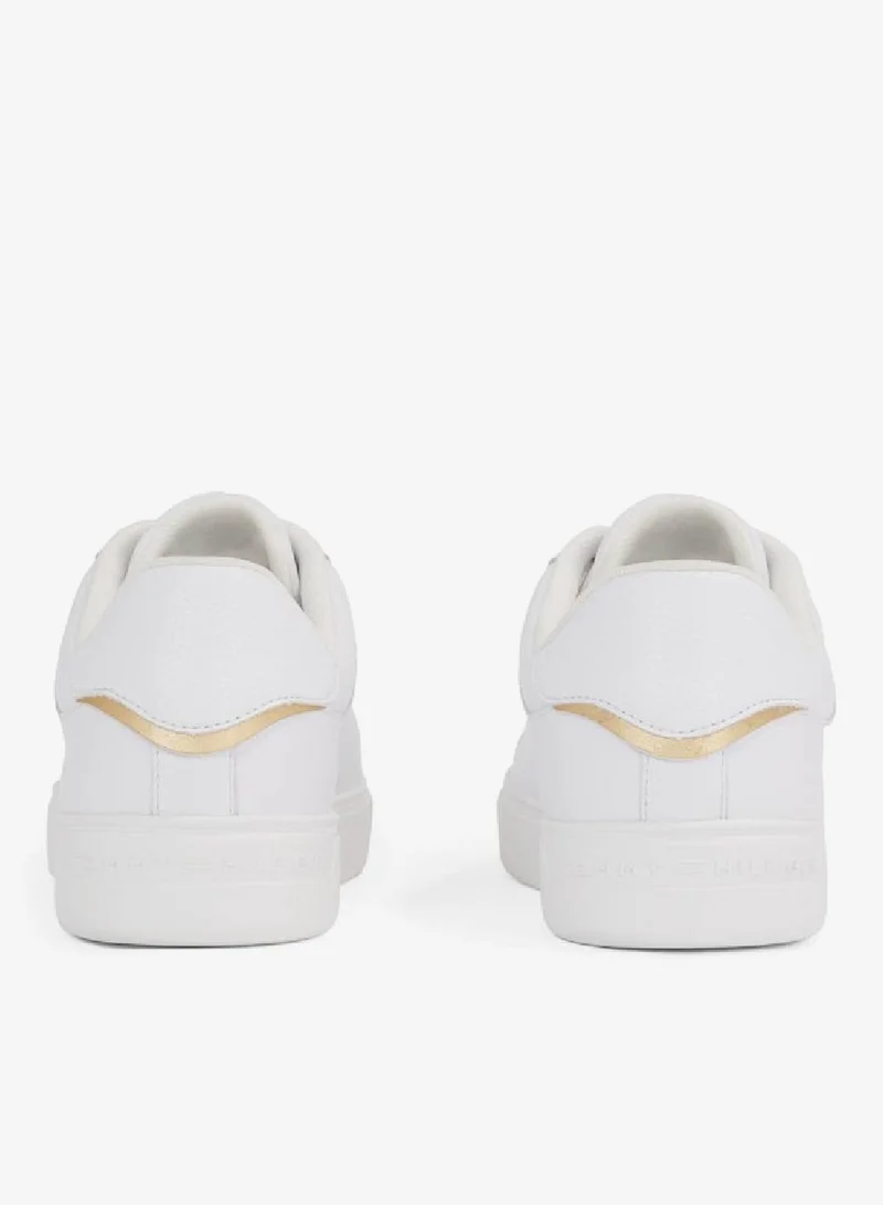 TOMMY HILFIGER White Essential Court Sneakers for Women | Best Price UAE