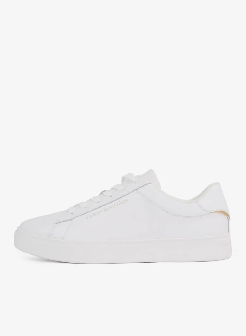 TOMMY HILFIGER White Essential Court Sneakers for Women | Best Price UAE