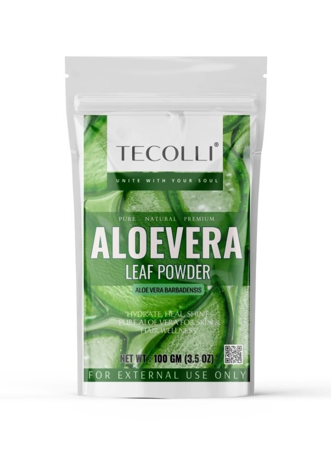 Aloe Vera Powder for Hair, Face, and Skin - 100% Pure and Natural - 100g