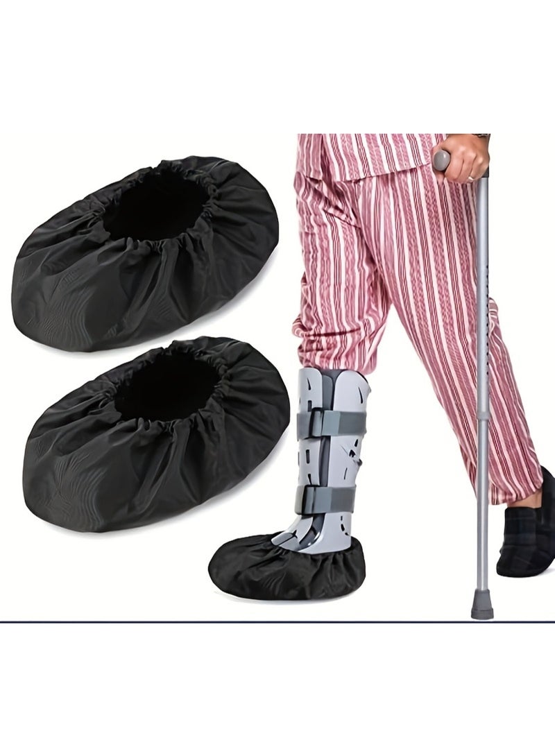 2Pack Fracture Walking Boot Cover, Waterproof Shoe Covers with Waterproof Coating Non-Slip Medical Boot Covers - Image 1