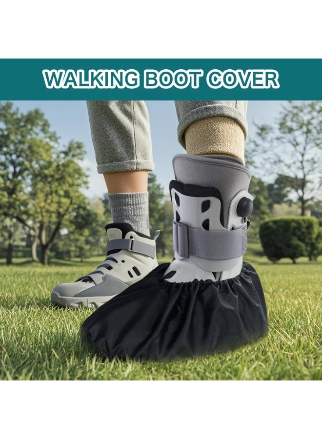 2Pack Fracture Walking Boot Cover, Waterproof Shoe Covers with Waterproof Coating Non-Slip Medical Boot Covers - Image 4