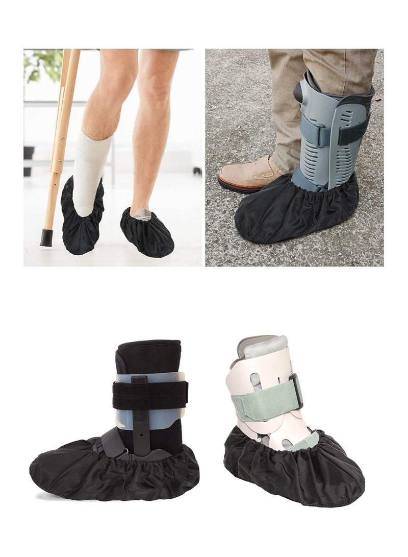 2Pack Fracture Walking Boot Cover, Waterproof Shoe Covers with Waterproof Coating Non-Slip Medical Boot Covers - Image 5