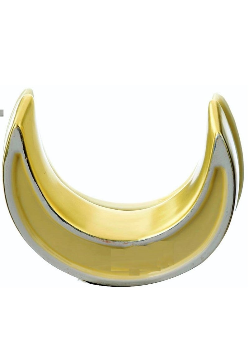Ramadan Serving Plate Home Décor Off-white & Gold 19 * 16.5 * 4.5CM