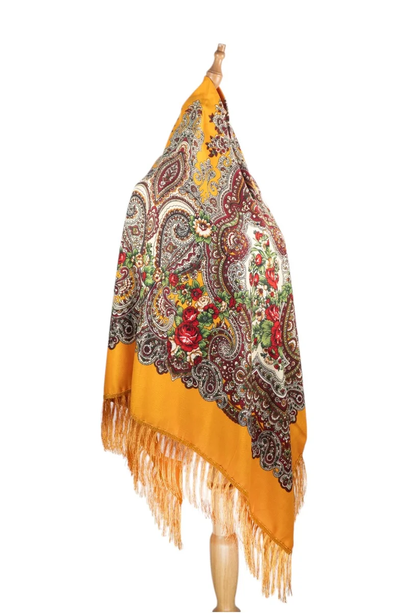 D'Daniela Mila Women's Eastern European Cotton Tassel Shawl