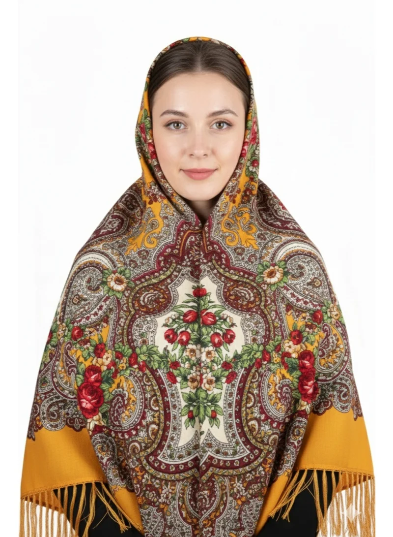 D'Daniela Mila Women's Eastern European Cotton Tassel Shawl